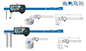 Subler digital pentru canale interioare 0 - 150 mm Helios Preisser Model 1326 cu transmitere date