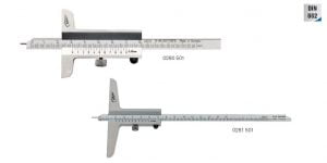 Subler cu vernier  0 - 26 mm Helios Preisser Model 0268 pentru roti dintate