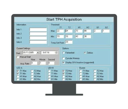 Echipament pentru monitorizare temperatura si umiditate - Microrep TPH 01